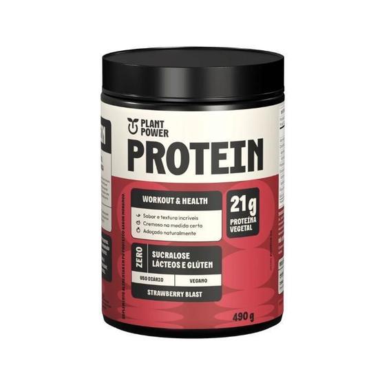 Imagem de Proteína Vegana Morango Plant Power Protein 490G