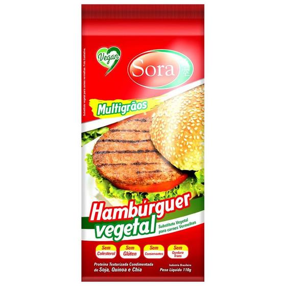 Imagem de Proteína Vegana Texturizada de Hambúrguer Vegetal Para Carnes Vermelhas Sora 110g