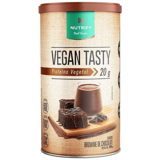 Imagem de Proteina Vegana Vegan Tasty Brownie Chocolate 420g Nutrify