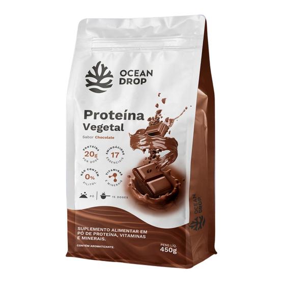 Imagem de Proteina Vegetal 450g Chocolate - Ocean Drop Proteína Vegana 100% Vegetal Vegetáriana