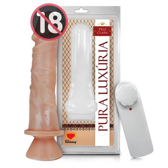Imagem de Protese Peniana Realista 18 X 4,4 CM Com Vibro E Ventosa Vibrador Feminino Ponto G - Sexy Fanatsy  Sex Shop Produtos Adultos