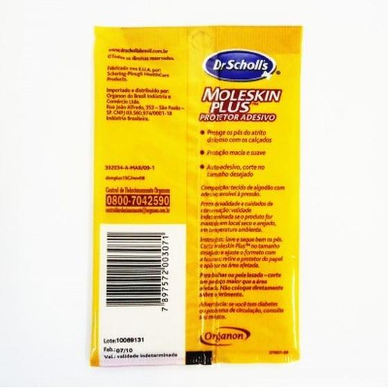 Protetor adesivo moleskin plus dr scholls BAYER ROCHE Protetor para