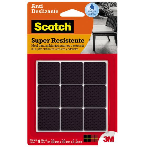 Imagem de Protetor Antideslizante 3M Scotch Quadrado Preto Grande