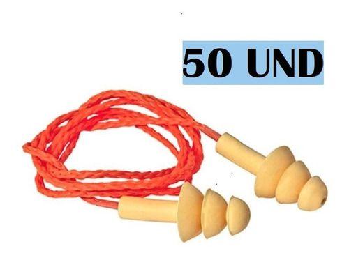 Imagem de Protetor Auricular Com Cordão De Algodão 13db Kit 50 Und