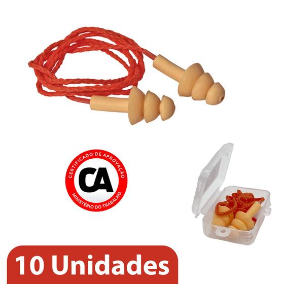 Imagem de Protetor Auricular Espuma Ouvidos Abafador 15dB - 10 Pares