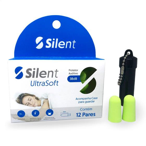 Imagem de Protetor Auricular Silent Earplug Ultra 38Db 12 Pares