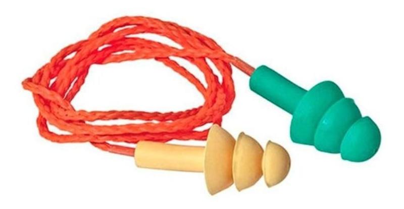 Imagem de Protetor Auricular Silicone Bicolor 13Db Com 10 Und