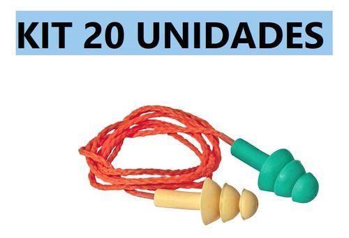 Imagem de Protetor Auricular Silicone Bicolor Kit Com 20 Unid