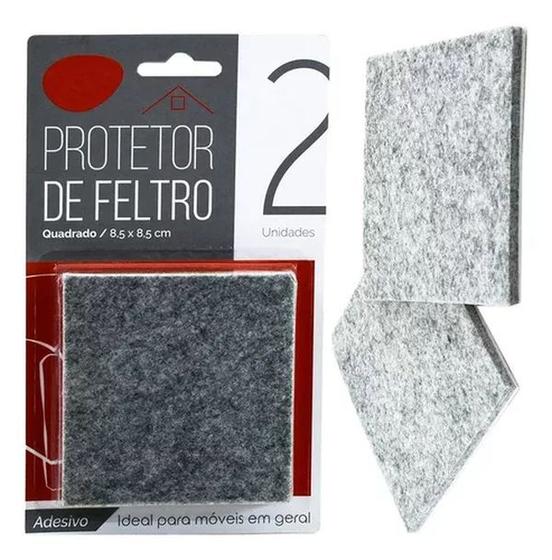 Imagem de Protetor autoadesivo para moveis em feltro redondo com 2 pecas 8,5cm de ø na cartela - Clink