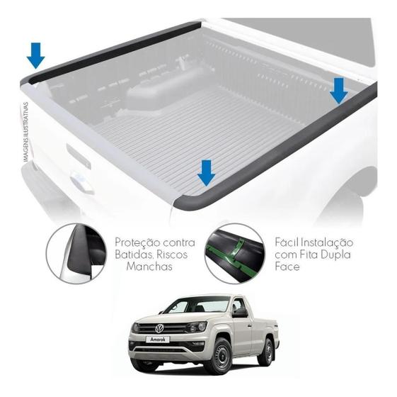 Imagem de Protetor Borda Lateral Caçamba Vw Amarok Cabine Simples