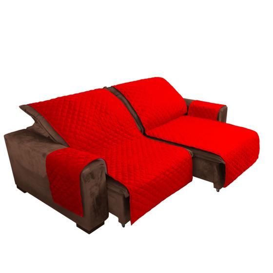 Imagem de Protetor capa de para sofá king reclinável 2,20m x 2,40m com porta objetos modelo elegance