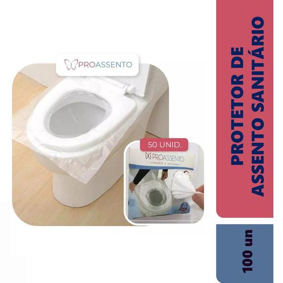 Imagem de Protetor De Assento Sanitário 100 Unidades Cor Branco