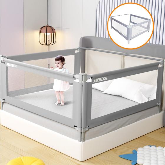 Imagem de Protetor de Cama Infantil Abdtech - Segurança 3 Lados - Pacote com 3
