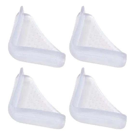 Imagem de Protetor de Canto de mesas e armários - Silicone Kit Com 4 Protetor De Quina Canto Móveis Mesa