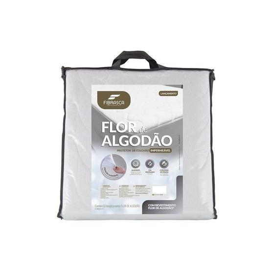 Imagem de Protetor de Colchão com Elástico Impermeável Casal 140x190 cm Fibrasca
