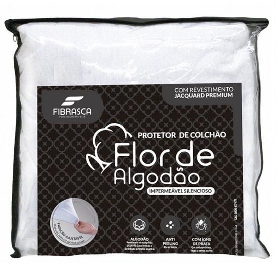 Imagem de Protetor de Colchao FLOR de Algodao Solteiro Impermeavel Fibrasca