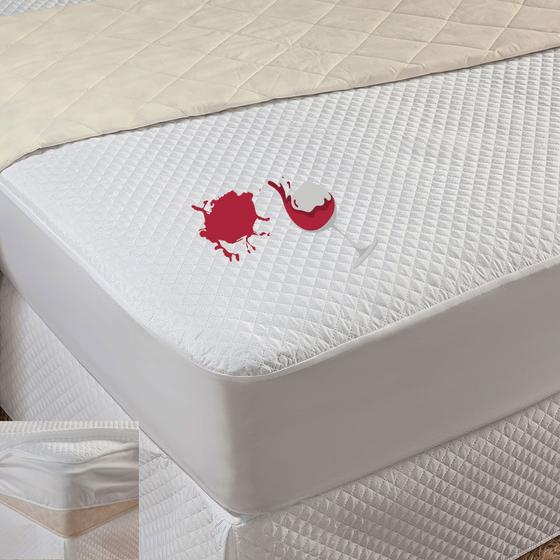 Imagem de Protetor De Colchão Impermeável Cama Solteiro Matelado Com Elástico