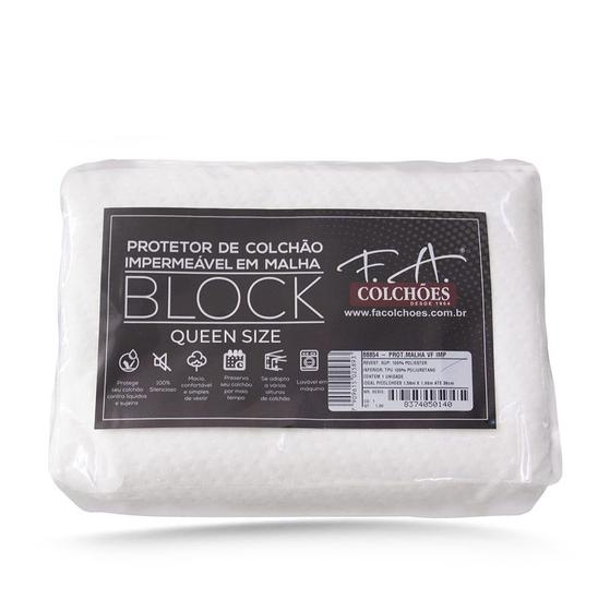Imagem de Protetor de Colchão Impermeável Malha Block - Queen Size 158x198x36