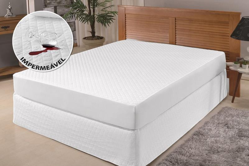 Protetor De Colchão Solteirão King Cama Viúva Impermeável 1,08m Menor preço em Protetor De Colchão Solteirão King Cama Viúva Impermeável 1,08m