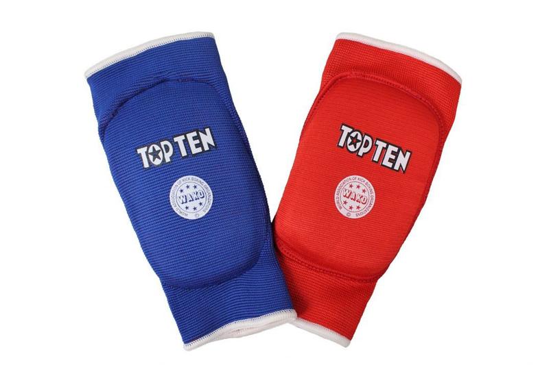 Imagem de Protetor de Cotovelo/Cotoveleira dupla face Vermelho e Azul para Kickboxing Wako aprovado - Top Ten