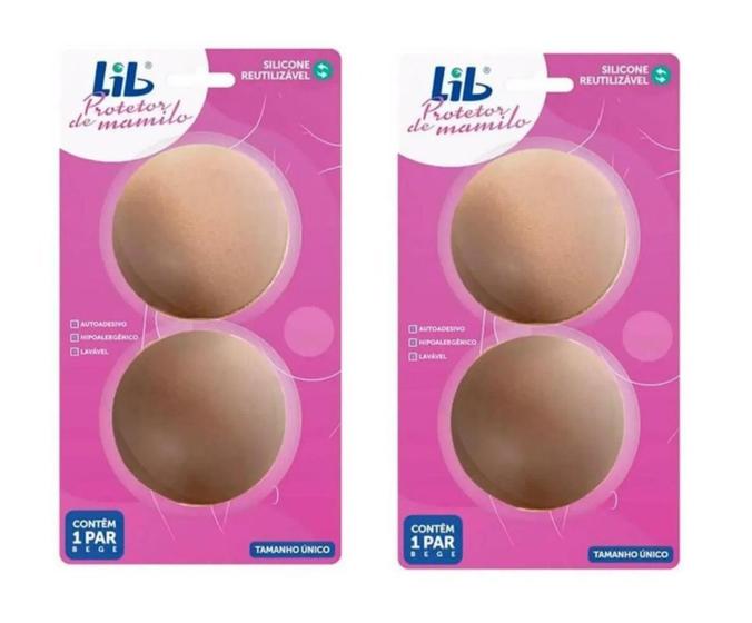 Imagem de Protetor De Mamilo Lib Reutilizável Mini Sutiã T Único Kit2