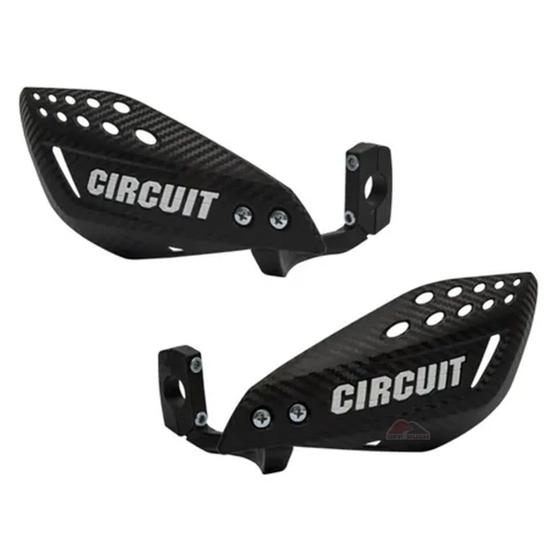 Imagem de Protetor De Mão Circuit - Vector - Haste De Nylon - Carbono Com Branco - Modelo Universal