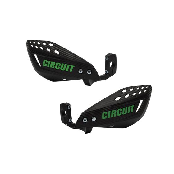 Imagem de Protetor De Mão Vector Handguard Injetado T-Rex Universal Carbono Verde Circuit