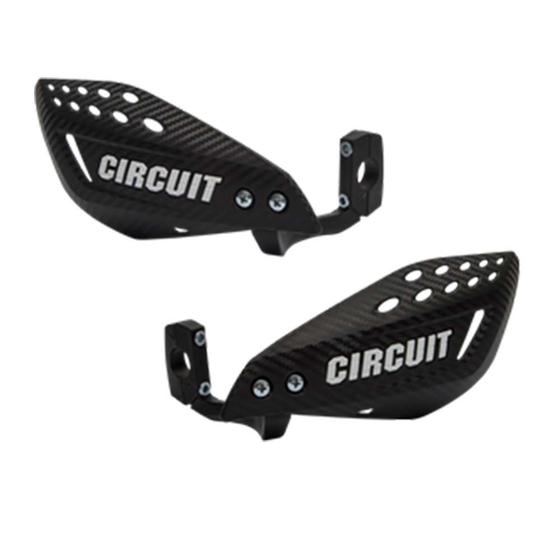 Imagem de Protetor de mão vector T-rex Universal  Haste Nylon Preto Carbon com branco - Circuit