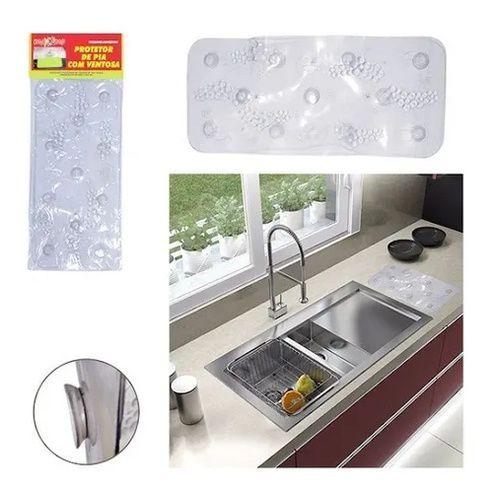 Imagem de Protetor De Pia Plastico PVC Com Ventosa Cozinha Lava Louças
