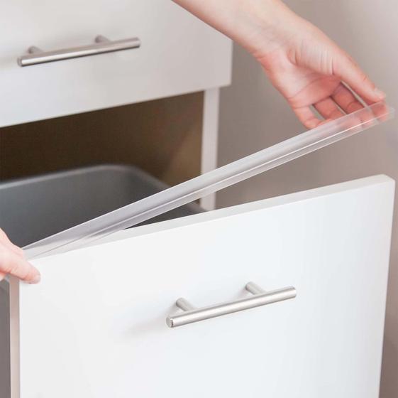 Imagem de Protetor de Porta Cabinet Hero Slimline Transparente (24cm) - Pacote com 4