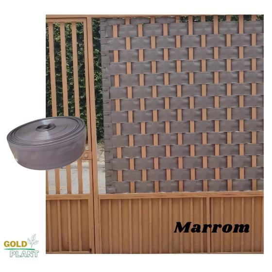 Imagem de Protetor de portão grade fechamento sacada varanda verde, cinza escuro ou marrom - 50 metros Gold Plant