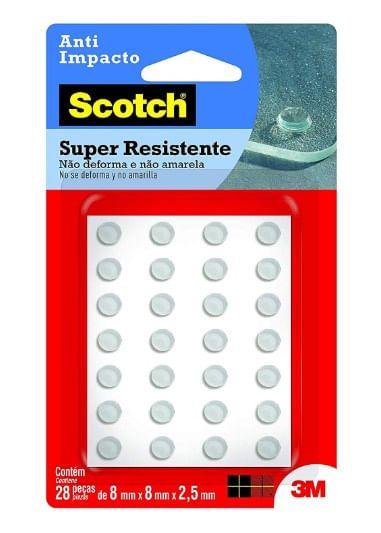 Imagem de Protetor de Silicone Anti-impacto Redondo PP com 28 Unidades Transparente Scotch - 3M