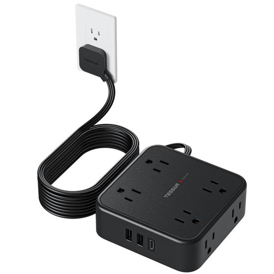 Imagem de Protetor de sobretensão Power Strip TESSAN de 10 pés com 8 tomadas AC, 3 USB