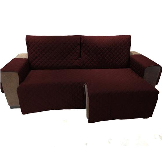 Imagem de protetor de sofa retratil 2,10 largura total do sofa com 2 modulos(forrado com fixador para prender no sofa)