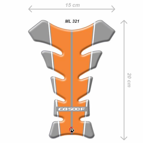 Imagem de Protetor De Tanque Tankpad Cb 500 Laranja Cinza