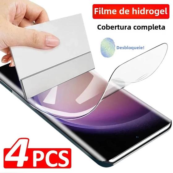 Imagem de Protetor de Tela de Hidrogel para Samsung Galaxy S24/S23/S22/S21/S20 - Kit com 4 Unidades