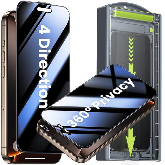 Imagem de Protetor de Tela de Privacidade WSKEN para iPhone 16 Pro (6,3") - Pacote com 2