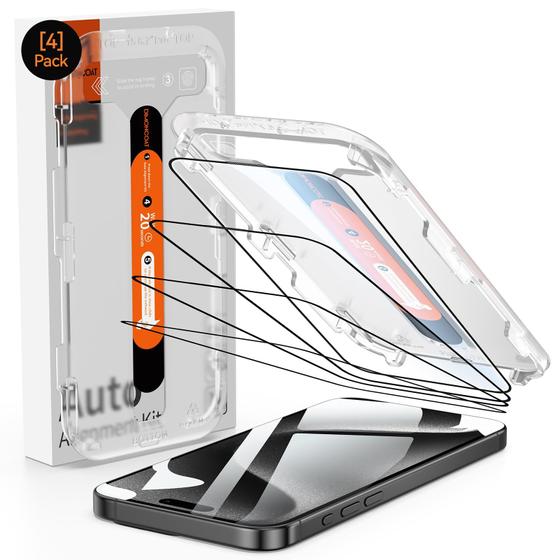 Imagem de Protetor de Tela DIMONCOAT para iPhone 15 Pro 6.1" - Pacote com 4 Unidades