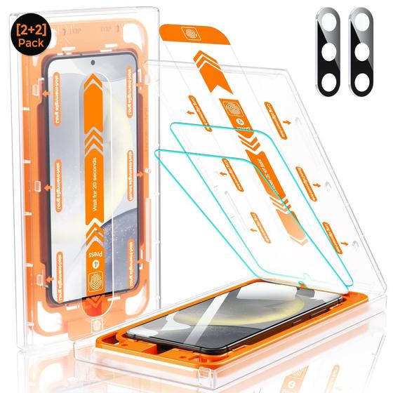 Imagem de Protetor de Tela MRGLAS 9H+ para Samsung Galaxy S24 Plus 6,7" - Vidro Temperado com Kit de Alinhamento Automático