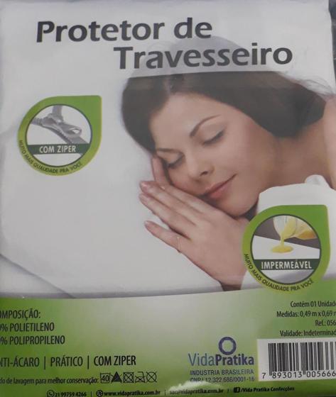 Imagem de protetor de travesseiro Impermeável com zíper - Vp