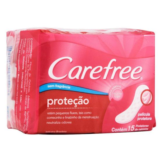 Imagem de Protetor Diario Carefree Protecao Sem Perfume 15 Unidades