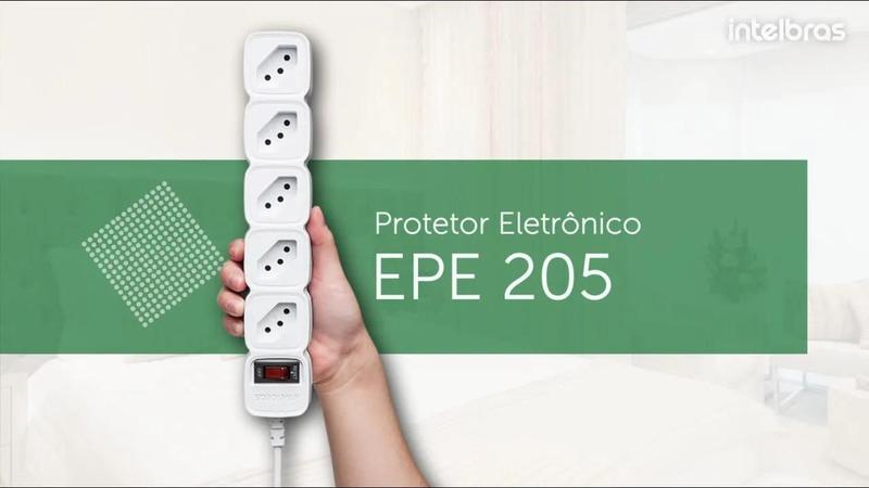 Protetor eletrônico 5 tomadas bivolt EPE 205 Intelbras Menor preço em Protetor eletrônico 5 tomadas bivolt EPE 205 Intelbras