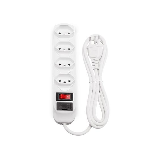 Imagem de Protetor Eletrônico Intelbras com 4 tomadas EPE 1004 Branco