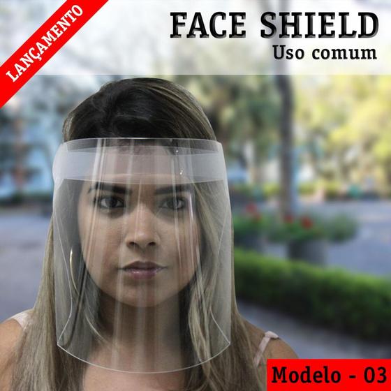 Imagem de PROTETOR FACIAL KIT COM 5 PEÇAS - FACE SHIELD - USO COMUM - Máscara tipo escudo facial