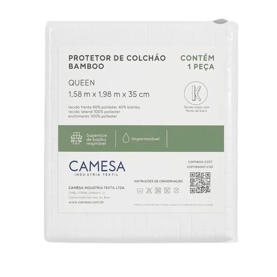 Imagem de Protetor Impermeável De Colchão Queen Camesa Bamboo Blend