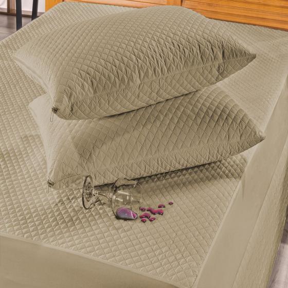 Imagem de Protetor impermeável travesseiro micromatelado 01 pç cáqui