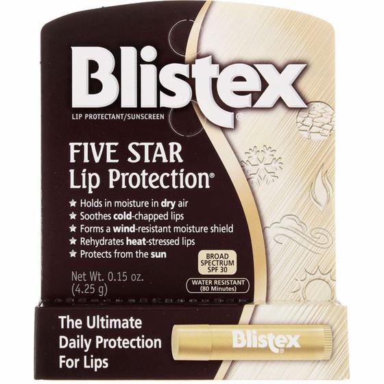 Imagem de Protetor Labial Blistex Five Star SPF 30 - Pacote com 12 Unidades (4,4ml cada)