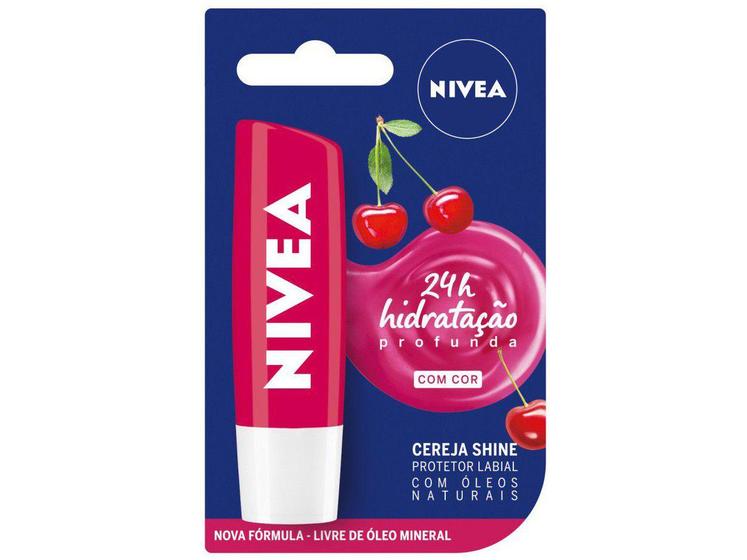 Protetor Labial Nivea Cereja Shine 4,8g Menor preço em Protetor Labial Nivea Cereja Shine 4,8g