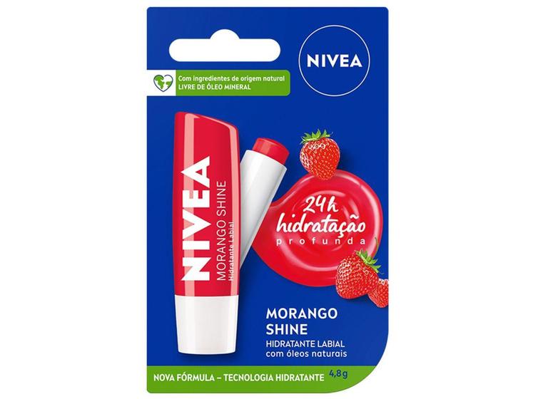 Imagem de Protetor Labial Nivea Morango Shine 4,8g