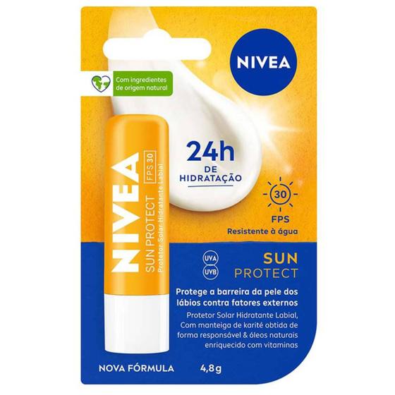 Imagem de Protetor Labial Nivea Sun FPS 30 4,8G